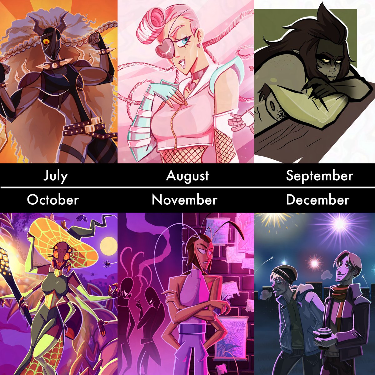 Here’s my 2024 art recap~!✨
It was quite a productive year with lots of gifts for other artists (especially during ArtFight) and improving my skills
Thank you everyone for your wonderful support and Happy New Year~! 🎉✨