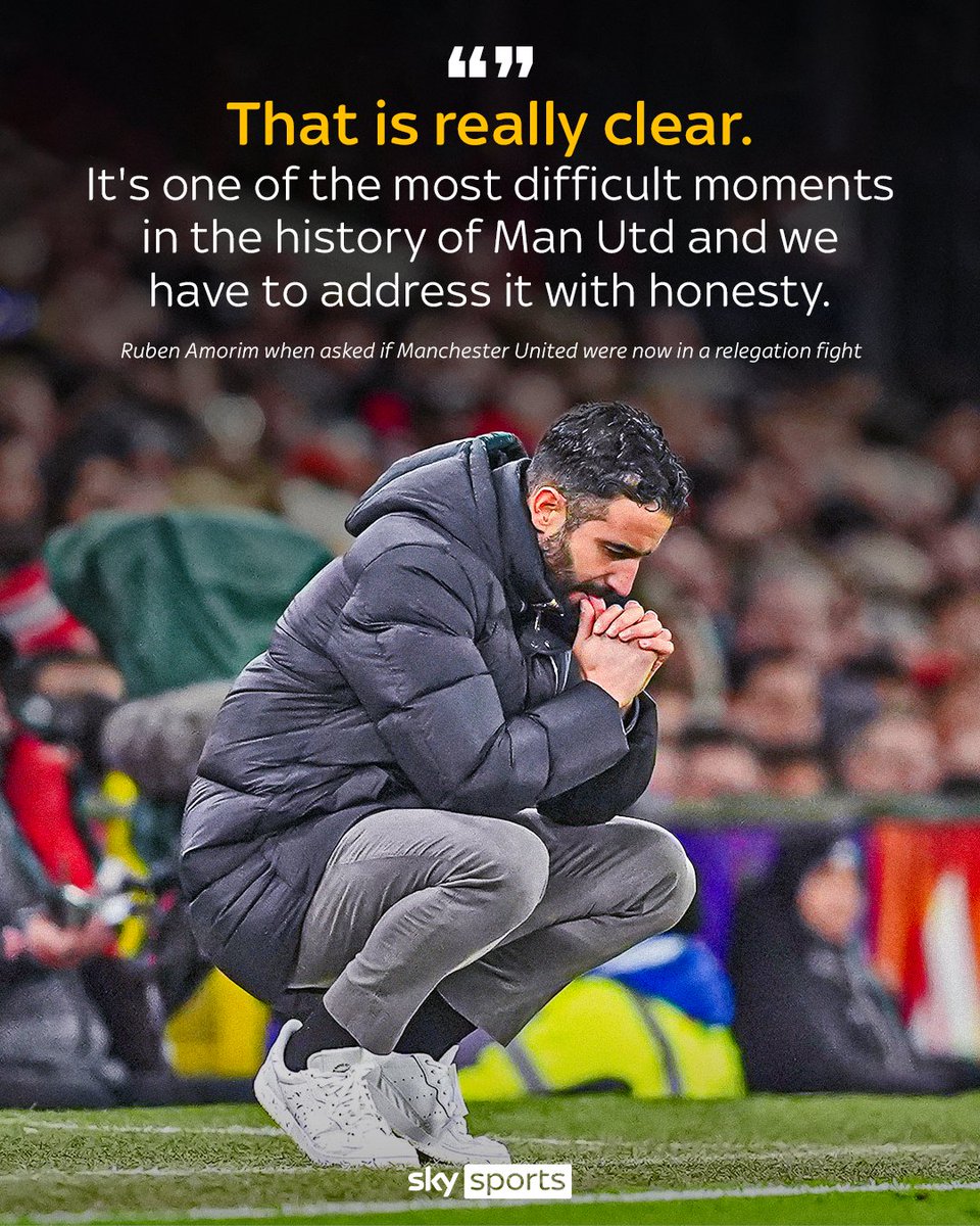 Ruben Amorim has admitted that Manchester United are in a fight to avoid relegation from the Premier League after a humbling defeat to Newcastle 📉🔴