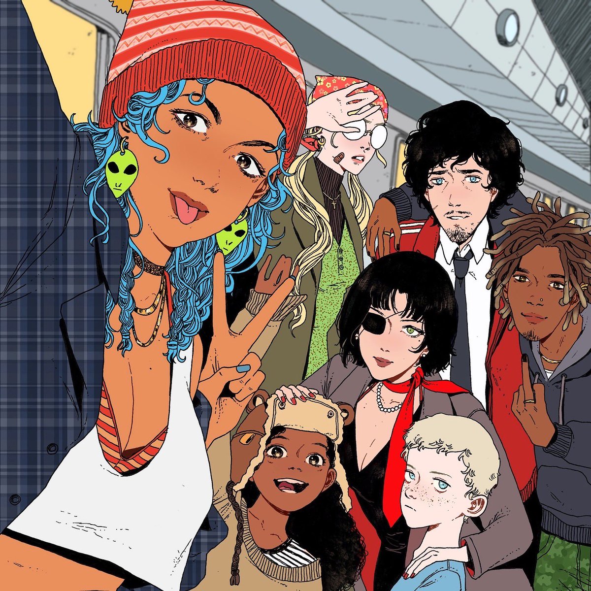 The main gang for my next book HEAD TRAUMA, they call themselves ‘The Problem Children’ and they’re a group of young adults with pointless superpowers and no will to do good. And Ellie, Ellie has no superpowers, only her extensive knowledge of bugs 🐛