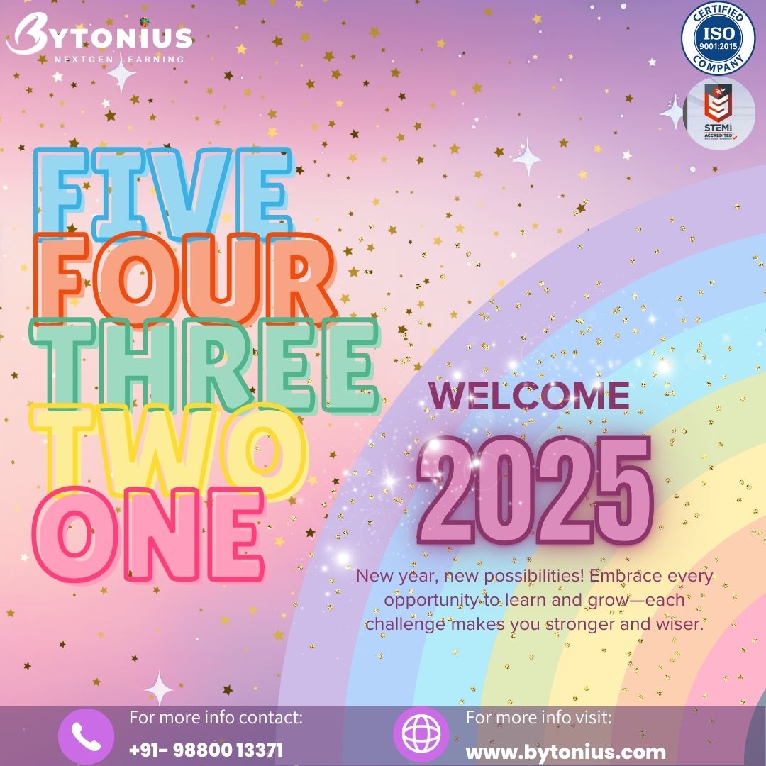 bytonius's tweet image. 🎉 5, 4, 3, 2, 1… WELCOME 2025! 🚀

What’s your biggest goal for 2025? Share it in the comments below. 🎯

#Welcome2025 #HappyNewYear #BytoniusCodingClasses #CodeYourFuture #LearnToCode #Innovation2025 #NewYearNewGoals #LevelUp2025 #NewYearNewSkills #NeverStopLearning
