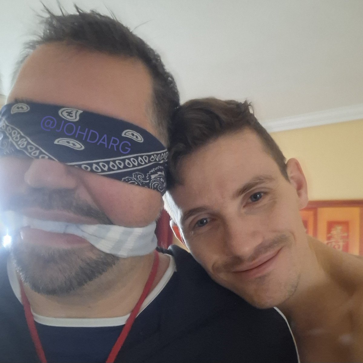 My husband complained about "feeling tied up" with all the preparations. So I told him to "put a sock in it" 😈