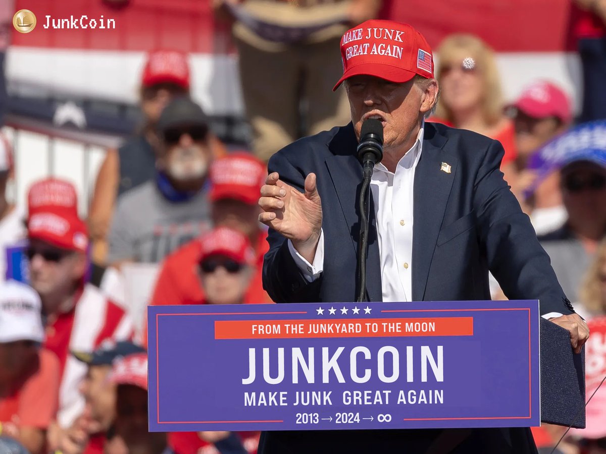 2025: The entire net worth of our Junkies is in this guy’s hands (and those of our devs ofc). 
Make Junk Great Again!
$JKC 🗑️⛵️