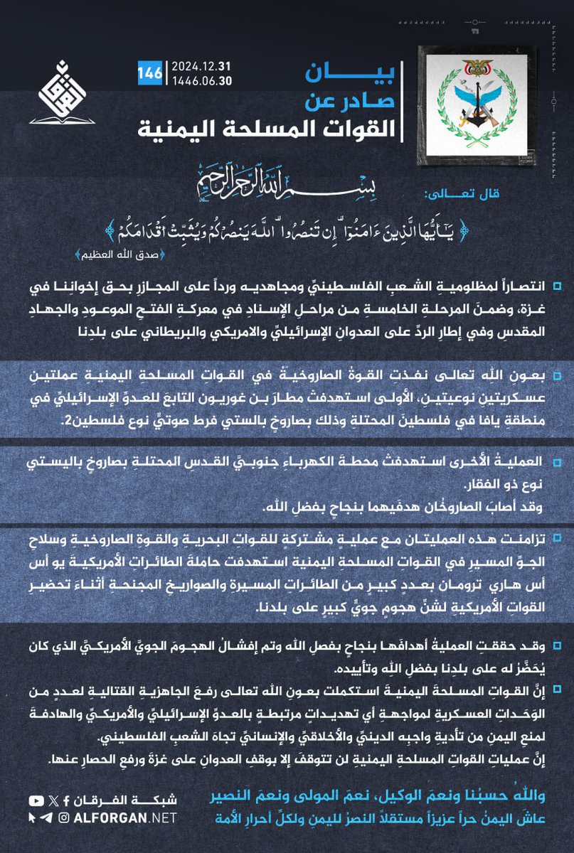 يالله رضاك  ؛ صباحاً  مفعم بالإنتصارات 

مطار بن غورين؛  محطة كهرباء بالقدس،؛  ضرب حاملة الطائرات،،،