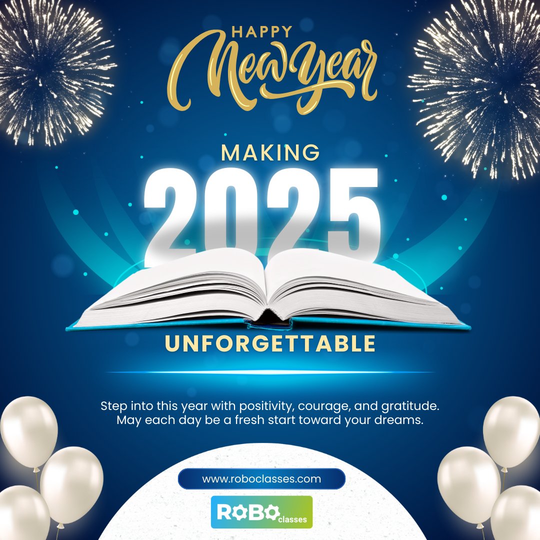 ClassesRobo's tweet image. Happy New year to you and your family.
Acquire a new skill in the new year.
Contact now on 056 116 9470 for more details.
#HappyNewYear  #codingforkids #roboticsforkids
