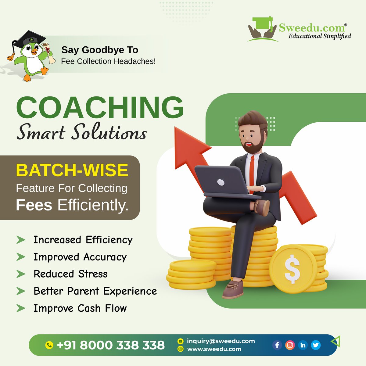 sweedu_erp's tweet image. Streamline fee collection with batch-wise features for accuracy, efficiency, and better cash flow. 

Link sweedu.in/start-trial/de…

#sweedu  #CoachingSoftware  #sweedu #CoachingManagement #StudentSuccess #SmartEducation
#feemanagement #batchmanagement #education