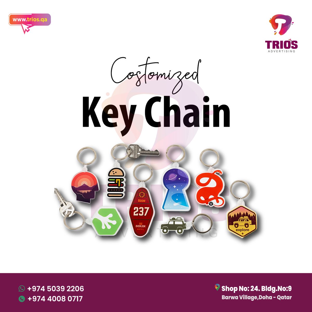 TriosAdver83576's tweet image. 📢 Exciting News from Trios Advertising! 📢
.
.
#TriosAdvertising #CustomizedKeychains #Qatar #UniqueGifts #BrandPromotion 🎉😊 #الطباعة #دولةقطر #دولةقطرنع #promotionalitems #promotionalproducts #promotionalmaterials #promotionalmarketing #promotionalmerchandise