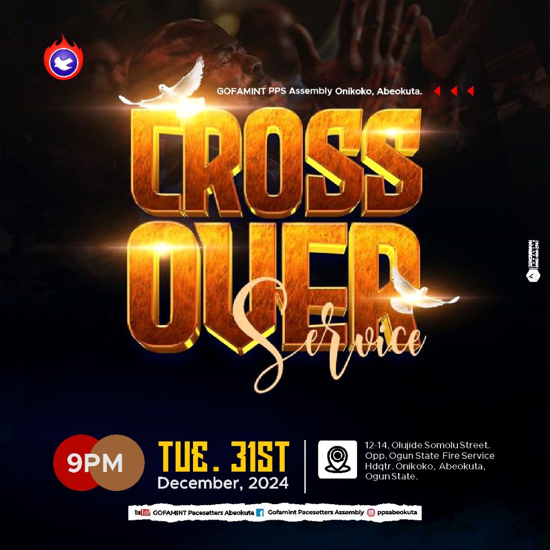 pacesetters_abk's tweet photo. Crossover Service 2024 is here! 🔥🔥

Step into 2025 with worship, prayers, and a prophetic word!

Join us at GOFAMINT PPS Assembly or connect online. Check the banner for details. Let’s cross over in faith and victory! 🙌 https://t.co/YyzMoopvdd