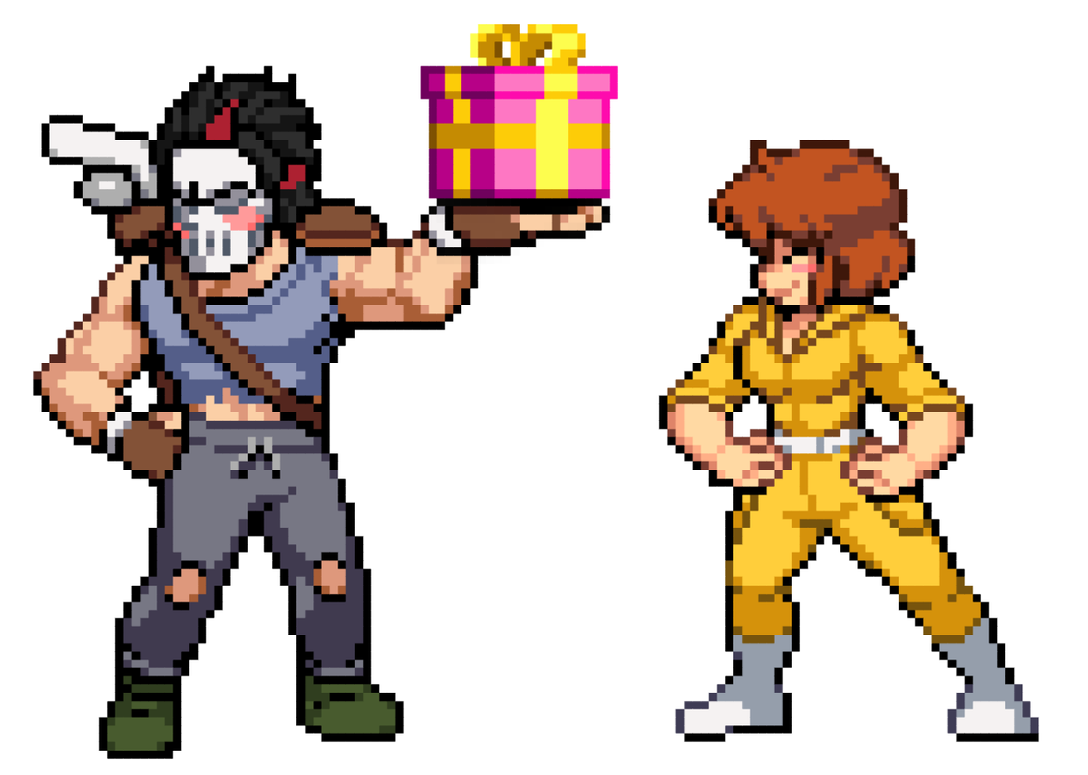 pocoslip's tweet photo. Casey Jones decides to take a Break from Crime-Fighting for Once and get a Present for April O'Neil in Christmas
#TMNT #TMNT1987 #FredWolfFilms #AprilONeil #CaseyJones #TMNTShreddersRevenge #ShreddersRevenge #HockeyMask #Capril #TeenageMutantNinjaTurtles #Sprites https://t.co/gvA7aSd4xA
