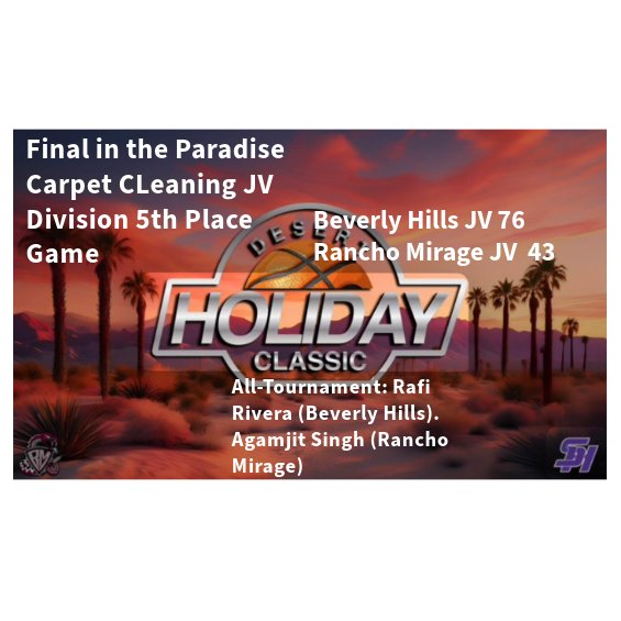 Desert Holiday Classic (@deserthc) on Twitter photo Other games at the Desert Holiday Classic!
<a href="/RMHInvitational/">Desert Holiday Classic</a> <a href="/MAlvarez02/">Manny Alvarez</a> <a href="/DHSHSAthletics/">DHSHS Athletics</a> <a href="/BeverlyHillsHS/">BeverlyHills High</a> Other games at the Desert Holiday Classic!
<a href="/RMHInvitational/">Desert Holiday Classic</a> <a href="/MAlvarez02/">Manny Alvarez</a> <a href="/DHSHSAthletics/">DHSHS Athletics</a> <a href="/BeverlyHillsHS/">BeverlyHills High</a>