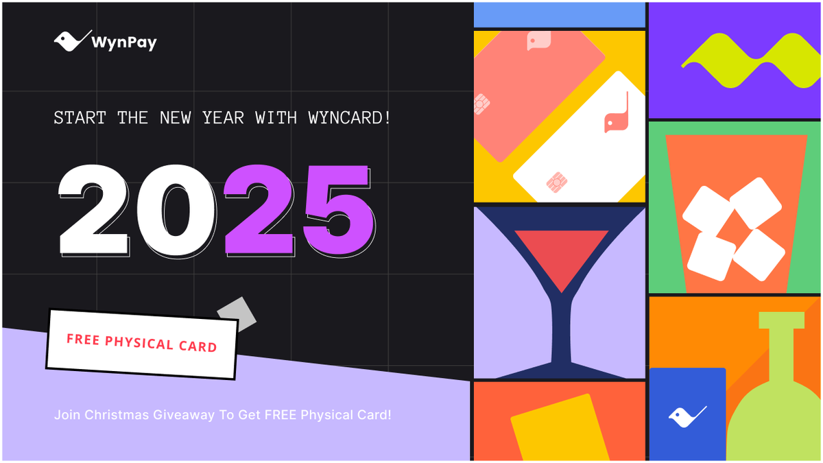 WynPay_Crypto's tweet photo. π Kick start the New Year with the perfect gift! π
WynCard makes fiat & crypto conversion effortless and extraordinary.
Get your FREE Crypto Card: https://t.co/2s1yf29pRA
Send crypto blessings across the miles and unlock endless possibilities for their 2025! π
#WynCard #CryptoGifts #NewYear2025 #cryptocard #Giveaway #CryptoGiveaway