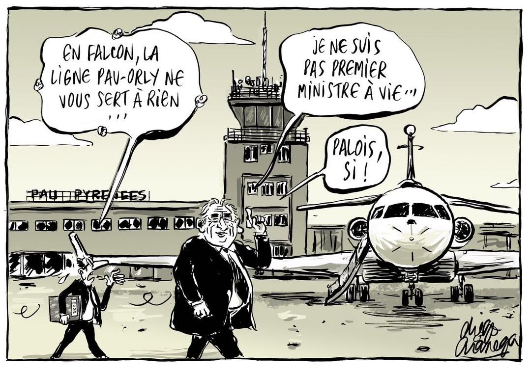 Ciezlinski's tweet image. À l&apos;automne, François Bayrou a mobilisé tout son pouvoir au service d’un dossier capital : le maintien de la ligne aérienne Pau-Orly.

Le @CanardEnchaine publie les savoureux courriers adressés et reçus par Michel Barnier  (✏️ @diegorama)
lecanardenchaine.fr/politique/4978…
