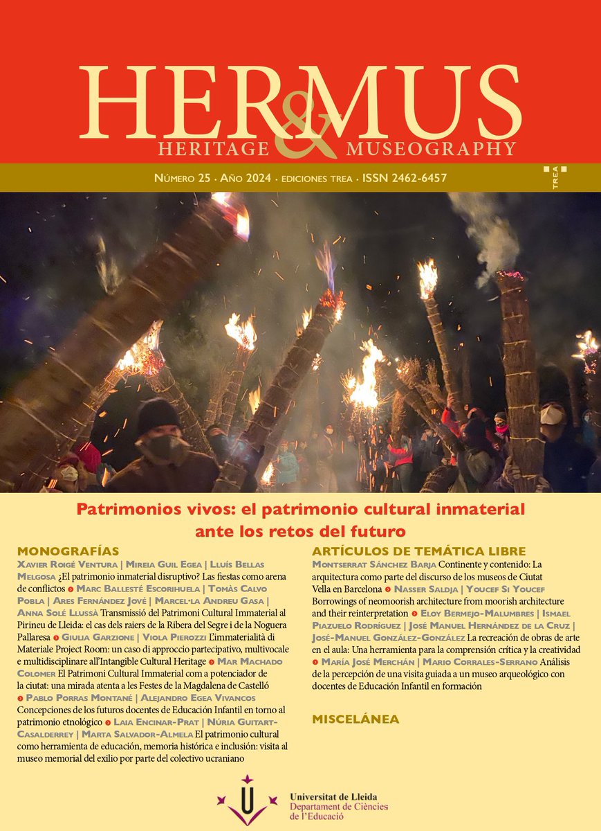 Y como ya va siendo tradición, cerramos el año con el número de 2024 recién salido del horno. 

Un monográfico dedicado al patrimonio inmaterial coordinado por Alejandra Canals Ossul y <a href="/TaniaMartinezGi/">Tània Martínez Gil</a> de la <a href="/UniBarcelona/">Universitat de Barcelona</a> 

FELIZ 2️⃣0️⃣2️⃣5️⃣🥳🥂🎉

raco.cat/index.php/Herm…