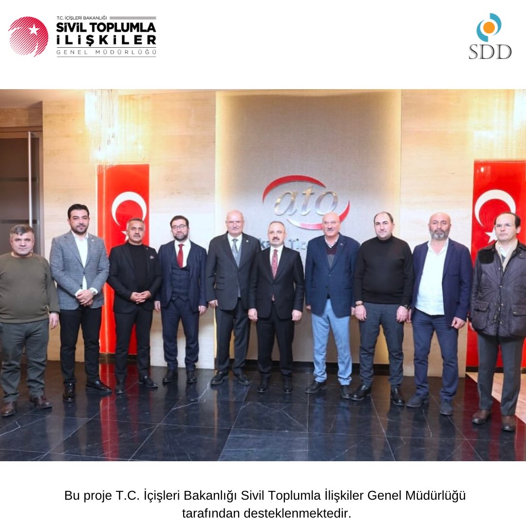 BİR USTA BİR ÇIRAK Projemizin sertifika töreneni gerçekleştirdik. Törenimizde, İçişleri Bakan Yardımcımız Sn. <a href="/turanbulent/">Bülent TURAN</a> ATO Başkanımız Sn. <a href="/GurselBaran/">Gürsel Baran</a> OSTİM Teknik Üniversitesi Rektörü <a href="/myulek/">Murat Yülek</a> katılım sağladı.