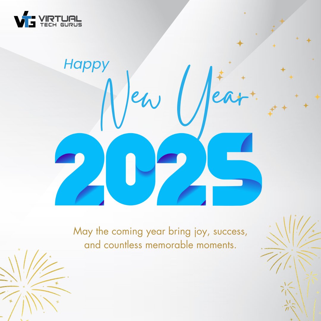 virtualtechguru's tweet image. 🎉 Wishing you a year filled with joy, laughter, and exciting new beginnings. Happy New Year! ✨🎆
#NewYear2025 #2025Goals #HappyNewYear #2025Journey #NewYearWishes