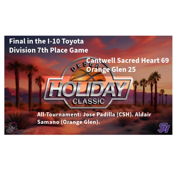 Desert Holiday Classic (@deserthc) on Twitter photo Other games at the Desert Holiday Classic!
<a href="/RMHInvitational/">Desert Holiday Classic</a> <a href="/ocvarsity/">ocvarsity</a> <a href="/ocvarsityguy/">Dan Albano</a> <a href="/Cdmgirlsbball/">CdM Girls Basketball</a> <a href="/Cantwellhoops/">Cantwell Basketball</a> <a href="/toddmalecki/">Icemen🏀/Recruiter/Desert Valley/Rising ⭐Stars</a> <a href="/MattyK31/">Matthew Kovach</a> <a href="/MAlvarez02/">Manny Alvarez</a> <a href="/OtayRanch11/">OtayRanch</a> <a href="/BeachCityHoops/">Beach City Hoops 🌴🏀☀️</a> Other games at the Desert Holiday Classic!
<a href="/RMHInvitational/">Desert Holiday Classic</a> <a href="/ocvarsity/">ocvarsity</a> <a href="/ocvarsityguy/">Dan Albano</a> <a href="/Cdmgirlsbball/">CdM Girls Basketball</a> <a href="/Cantwellhoops/">Cantwell Basketball</a> <a href="/toddmalecki/">Icemen🏀/Recruiter/Desert Valley/Rising ⭐Stars</a> <a href="/MattyK31/">Matthew Kovach</a> <a href="/MAlvarez02/">Manny Alvarez</a> <a href="/OtayRanch11/">OtayRanch</a> <a href="/BeachCityHoops/">Beach City Hoops 🌴🏀☀️</a>