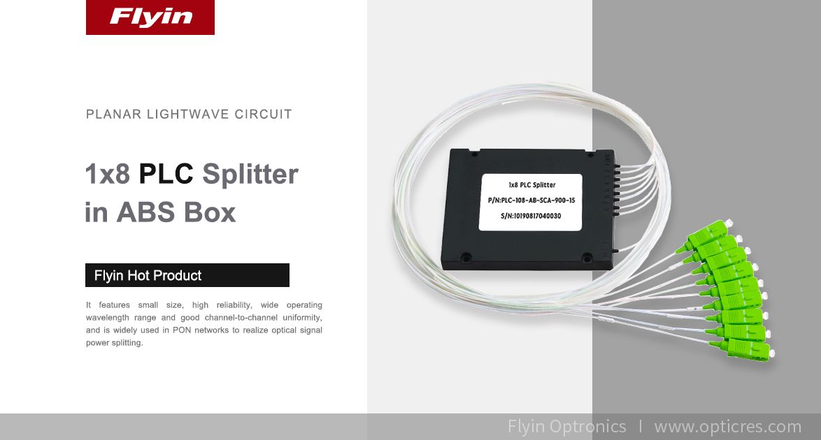 1x8 PLC Splitter in ABS Box with SC APC Connector