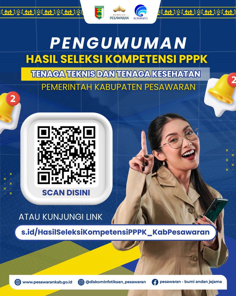 Pengumuman hasil seleksi PPPK tenaga teknis dan tenaga kesehatan Pemkab Pesawaran Provinsi Lampung