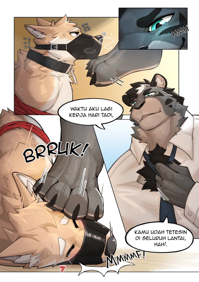 MrStranggee's tweet photo. Sorry baru balik nge translate lagi, kemarin sempet pensi dari kegiatan ini. Hehehe
Judul : How to train your dog
Artist : kamyuel
Ver     : Indonesia
Kalau mau baca pencet link di bio ya😉
Kalo mau request DM aja. 
#furry #furryindo #gay https://t.co/4fgSaVIRkR