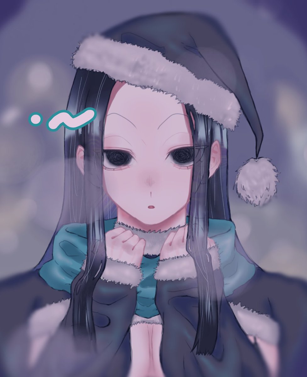 クリスマスイラスト大遅刻ですがせっかく描いたのでみてください……イルミのブラックサンタコスです…