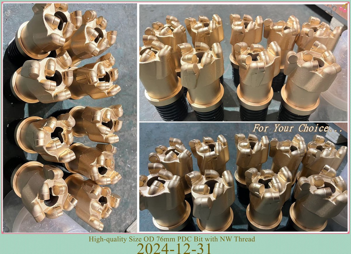 CandaceZhou7's tweet image. YES...
Size OD 76mm 
Customized PDC BITS 
WhatsApp: +86 187 3166 6682
#Geotechnicaldrilling
#Corebits #Drillingrod #Rockdrillingtools
#Explorationdrilling #Diamondbits #Diamondcoredrilling #Corebarrels #Wirelinedrilling #Mineralexploration #Groundinvestigation #Siteinvestigation