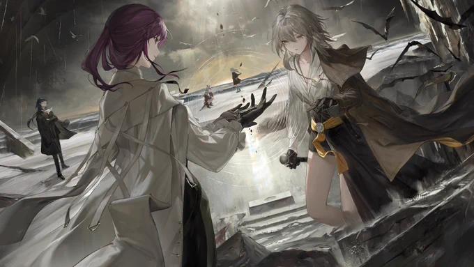 HoYoFair企画『TideAndSeek』のイラストを担当させていただきました。とても楽しく描かせていただき、本企画に携われたことを大変光栄に思います!2025.1/1, 22:00(JST)より、YouTube、X、TikTokにて同時放送されます。#HoYoFair #崩壊スターレイル #スターレイル #TideAndSeek 