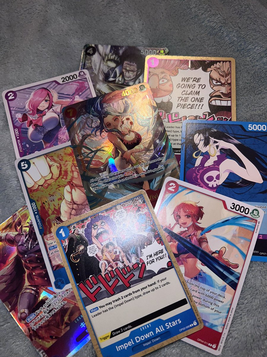 nickechilde's tweet photo. no law or sanji but love these cards 🔥 https://t.co/C9VuY4Czfh