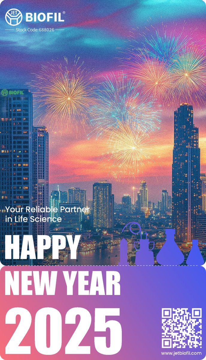 JETBiofil's tweet photo. Wishing you a joyful New Year filled with endless opportunities and exciting journeys. 

#HappyNewYear #Hello2025 #LifeSciences https://t.co/Rlzq8rpUZm