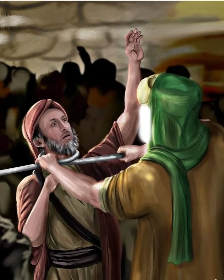 Mohamma77827548's tweet photo. خالد بن الوليد حاول مرة ان 
يضرب الامام علي عليه السلام برمح لكن امير المؤمنين انتزع الرمح من خالد ولفه على عنقه كالقلادة 
فقال عمر لخالد ساخرا منه:
نعم القلادة قلادتك يا خالد https://t.co/kjLSfBRh5G