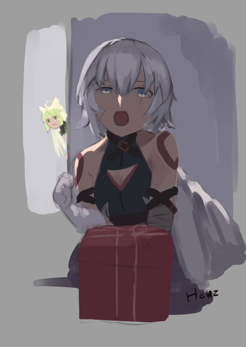 heuzmountain's tweet photo. 描き納めではないけど埋もれてたFGO絵で今年を締めます。2024年お疲れ様でした！ https://t.co/iWWHHkpgGa