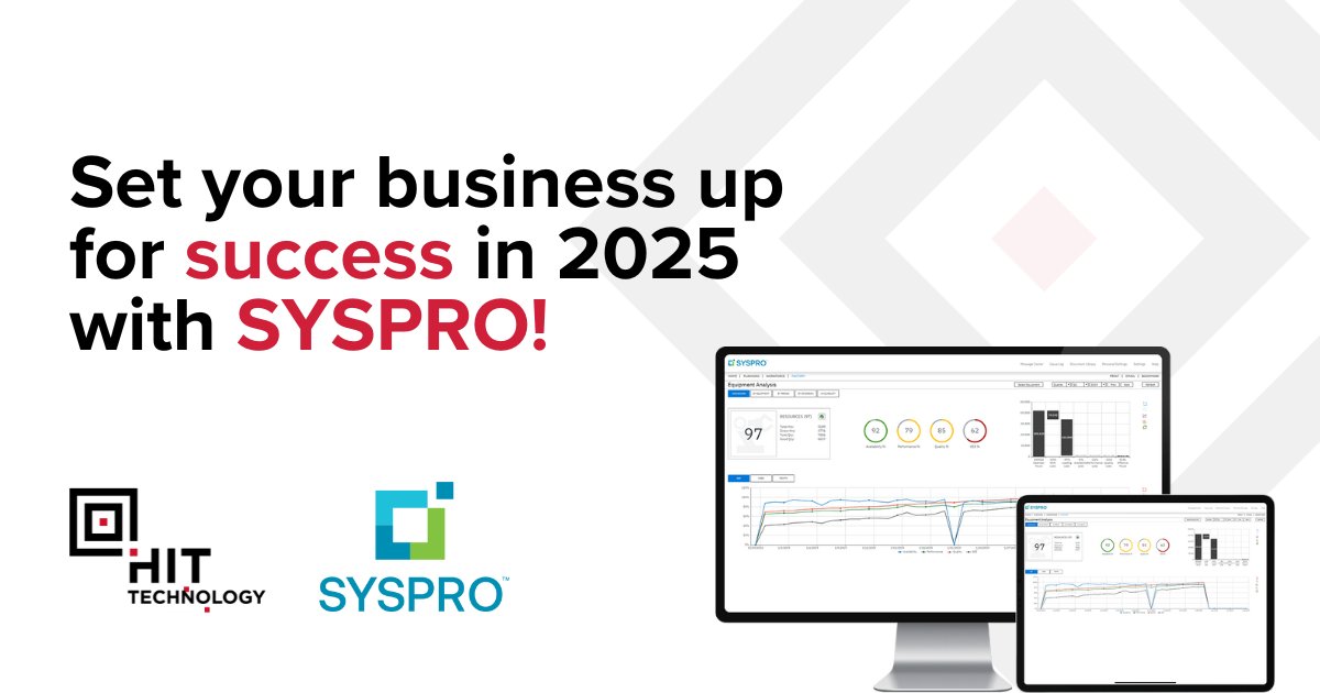 hittechnology's tweet image. Happy New Year from HIT Technology! 🥂

As we look ahead to 2025, it’s the perfect time to think about how we can set your business up for success next year with SYSPRO.

2025 is your year to work smarter, not harder: bit.ly/4fbxpBC 

#NewYear #SYSPROERP #Businessgrowth