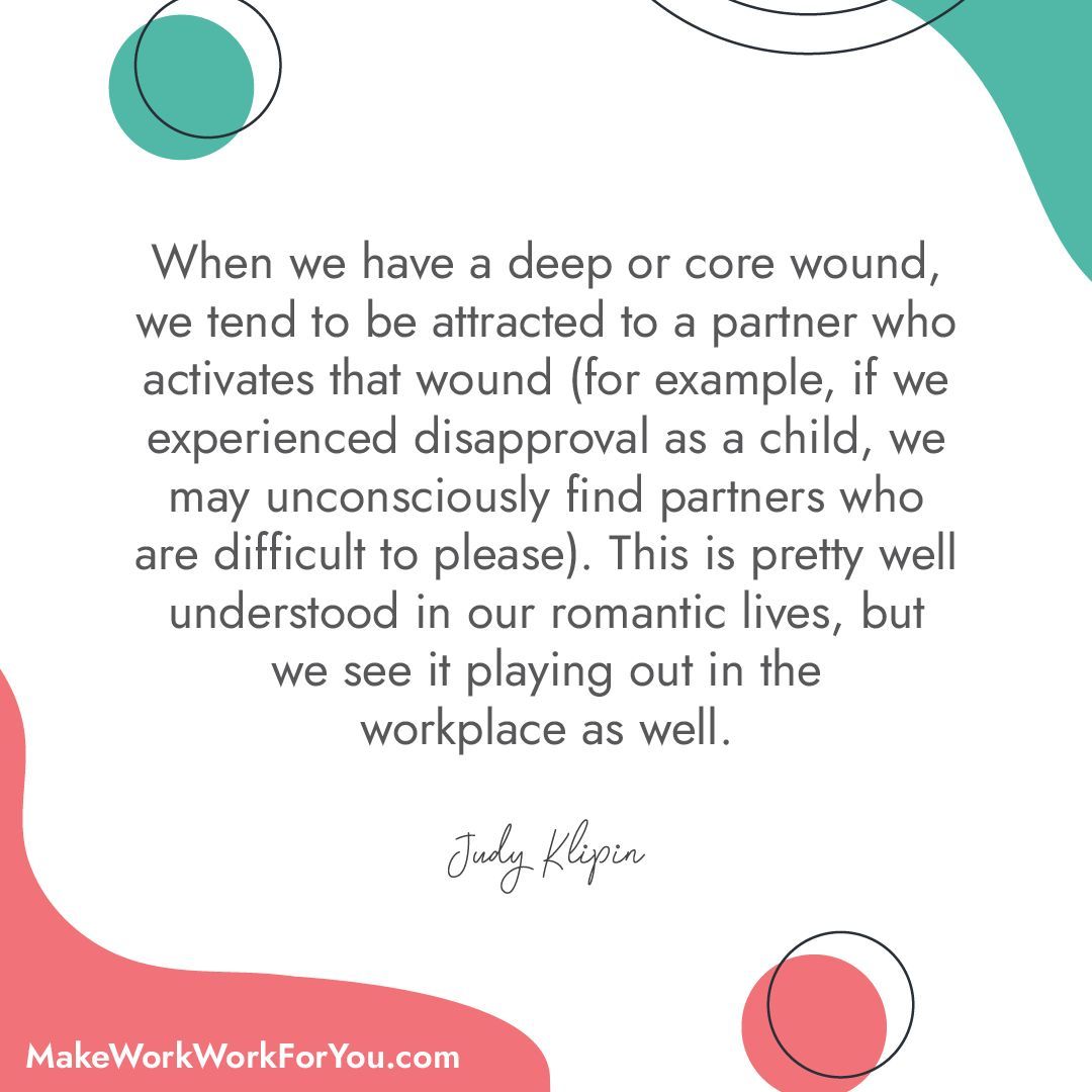 JudyKlipin's tweet image. Sometimes we take our wounds to work. Becoming aware of this can radically change how we operate in the workplace and improve our experience at work.

#SelfAwareness #MakeWorkWorkForYou #ChildhoodWounds