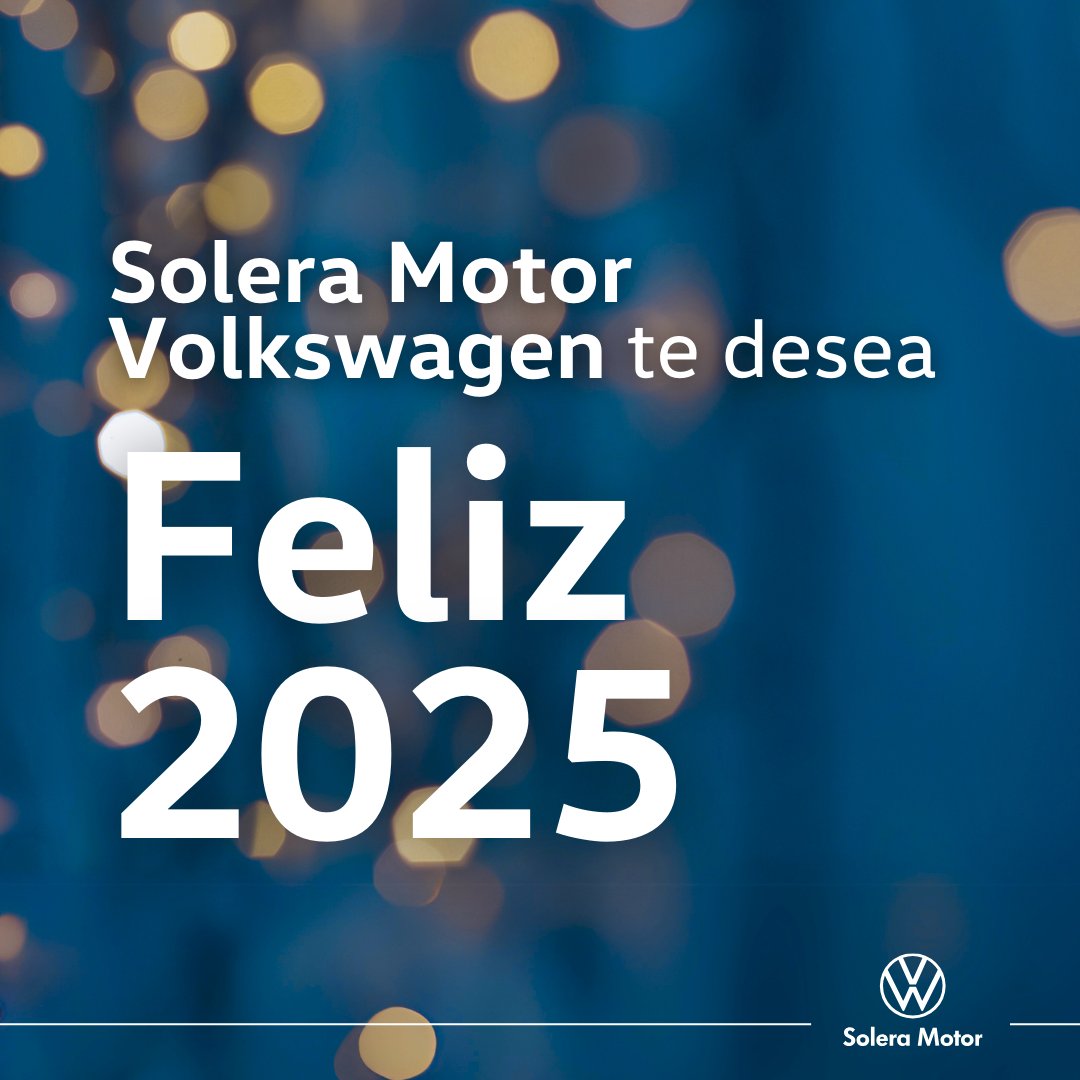 🎆✨ ¡Feliz Año Nuevo 2025 desde Solera Motor Volkswagen! ✨🎆  

Un nuevo año comienza, lleno de oportunidades, aventuras y kilómetros por recorrer. 🚗💨 

¡Que este año sea el inicio de un viaje inolvidable! 🌟💙  

#Feliz2025 #SoleraMotorVolkswagen #Volkswagen