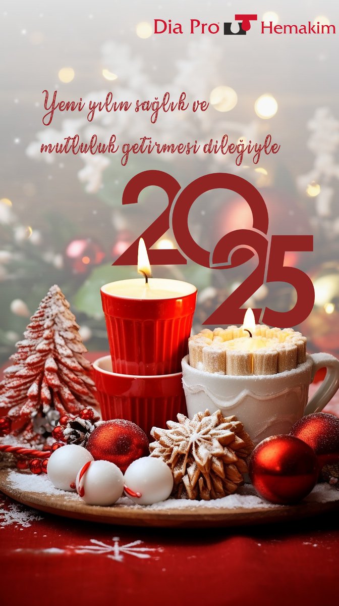 Dia Pro ve Hemakim Ailesi olarak 2025 yılının sağlık, mutluluk, başarı ve bol kazanç getirmesini diliyoruz. Mutlu seneler...