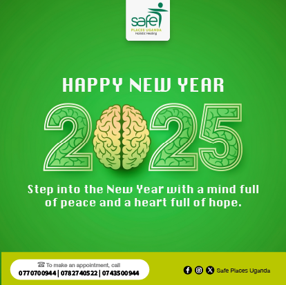 safeplacesug's tweet photo. Step into 2025 with clarity, peace, and purpose. 🌟 Prioritize your mental health—because a healthy mind leads to a brighter year ahead.

#SafePlacesUG https://t.co/3C0r1nim4X