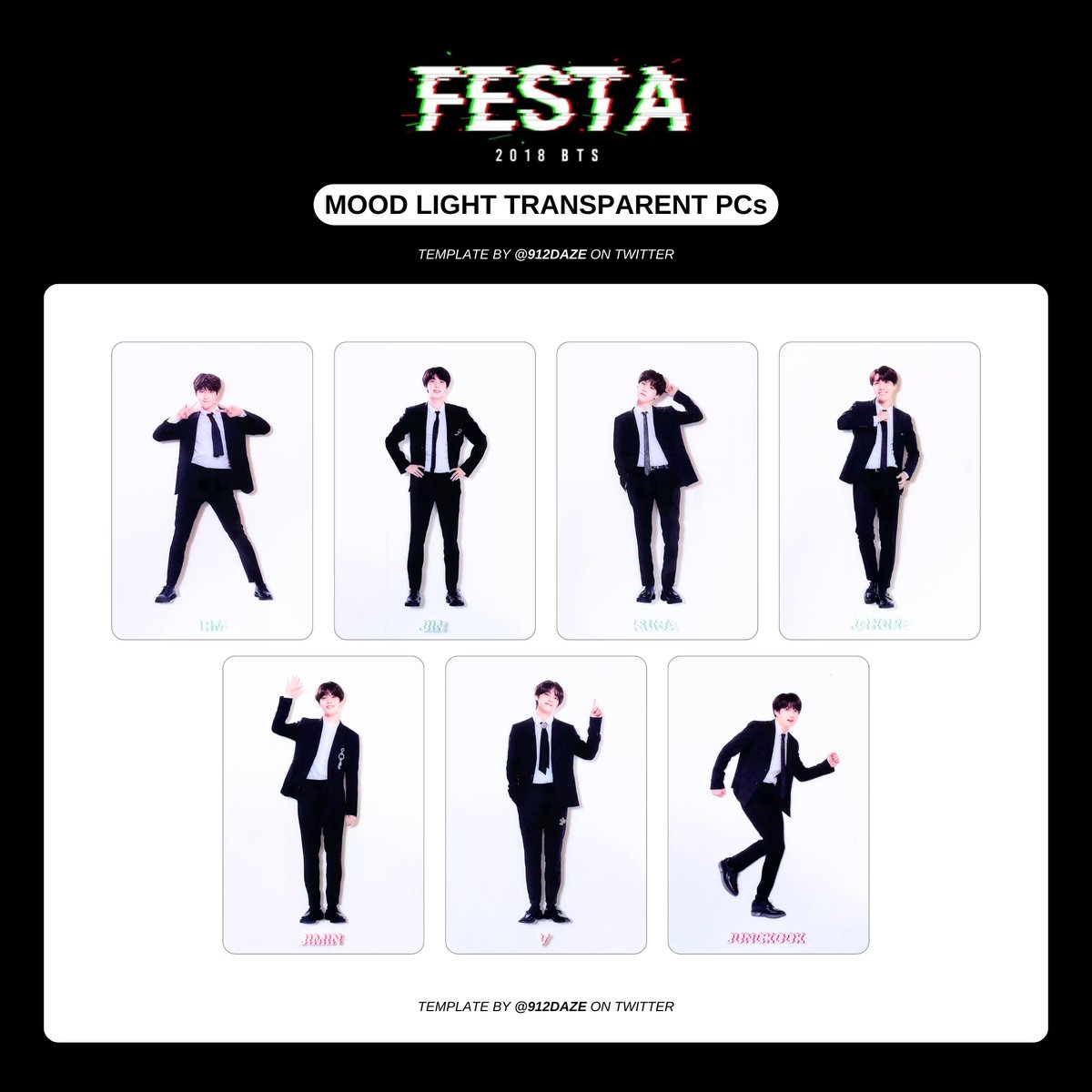 Finally made some templates for selected BTS FESTA merch here