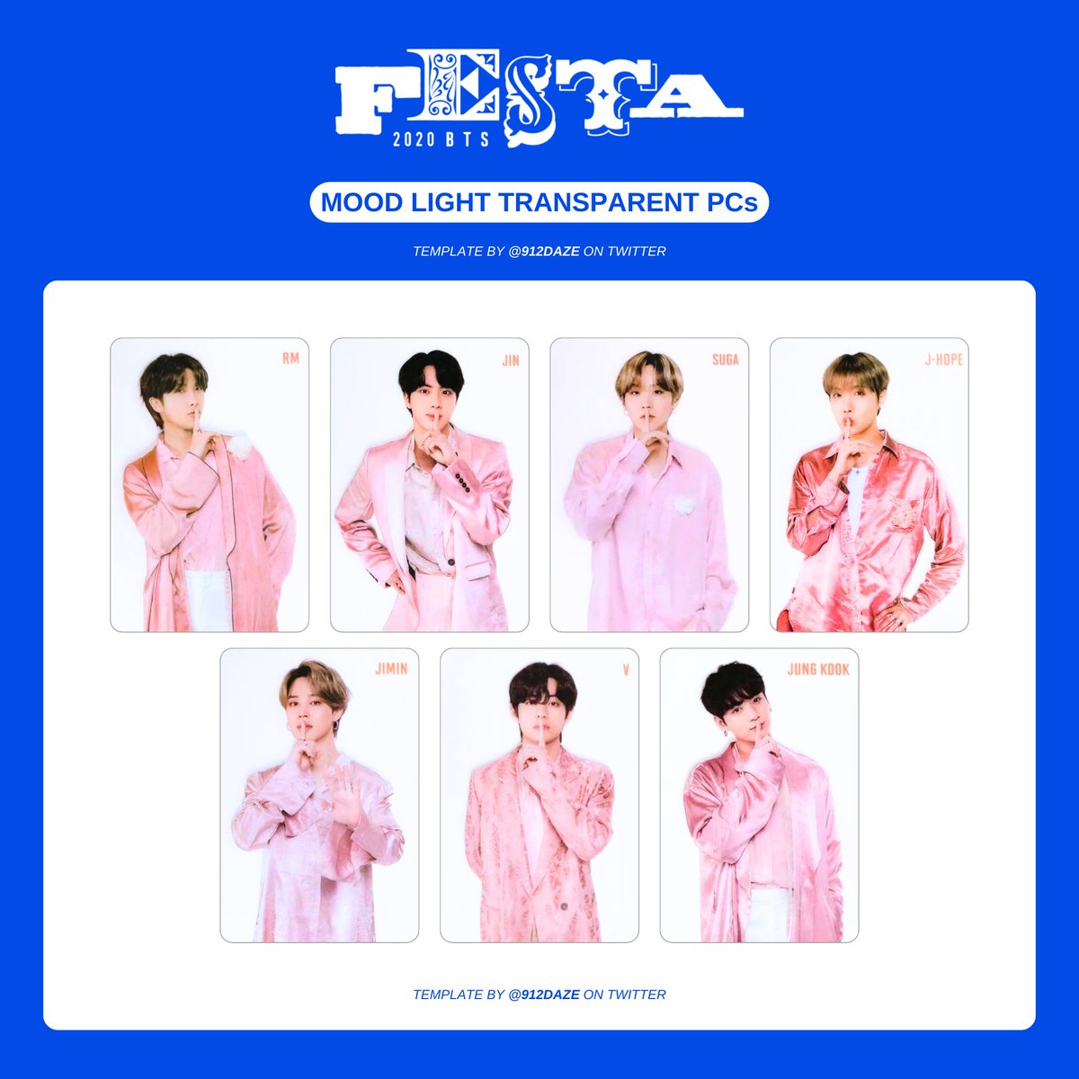 Finally made some templates for selected BTS FESTA merch here