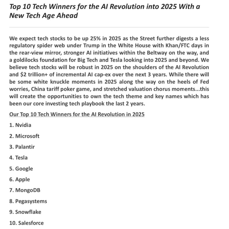 Loris_Dalleau's tweet image. Dan Ives @DivesTech 

&quot;Nous nous attendons à ce que les valeurs technologiques augmentent de 25 % en 2025&quot;

Parfois, on dirait que le concept de valorisation n&apos;existe plus..