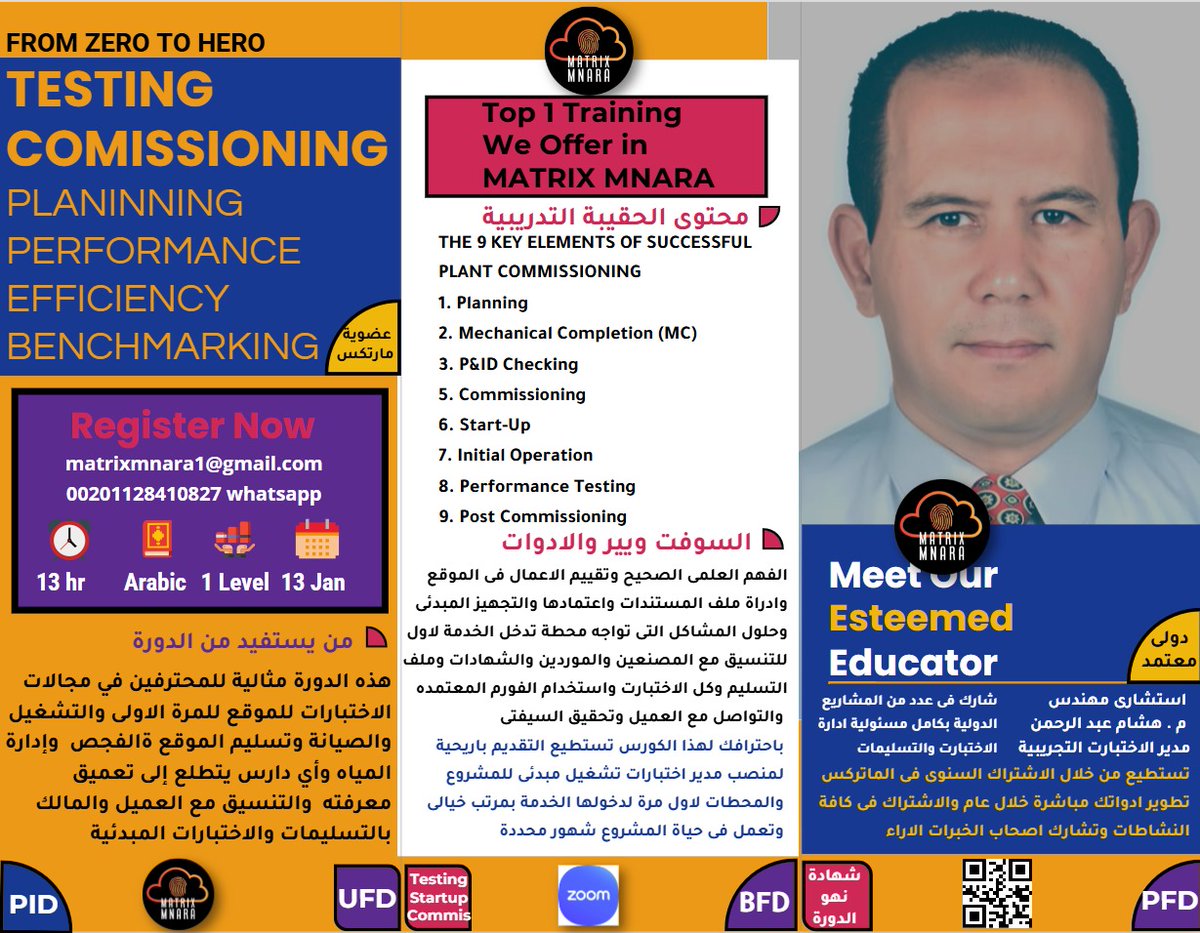 MatrixMnara's tweet image. #TestingAndCommissioning #PlantCommissioning #RiskManagement #WaterAndWastewater #ProfessionalTraining

#Matrix_Mnara 
#علم_يبنى_أثر_يبقى