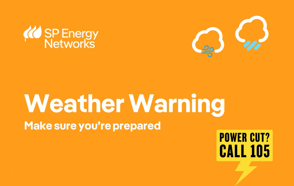 Yellow weather warnings are in force for wind and rain across our licence areas between 31 December - 1 January.  Power cuts are rare but extreme weather can impact parts of the electricity network, so it's always a good idea to be prepared. Here's a few useful tips for you 👇