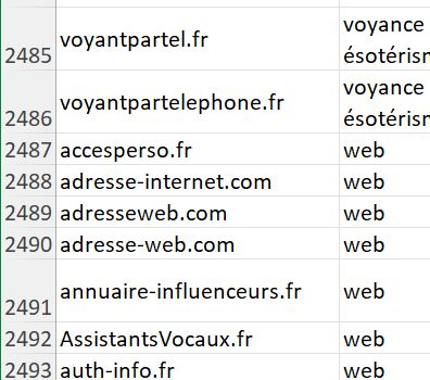 🎁 Jusqu'au 02/01, liste de 2500 domaines EMD et brandable libres, offerte pour tout achat de

 - 250€ de domaines (onglet "destockage" sur centreurope.net) 
ou
 - 500€ de liens homepage (liste sur centreurope.net)