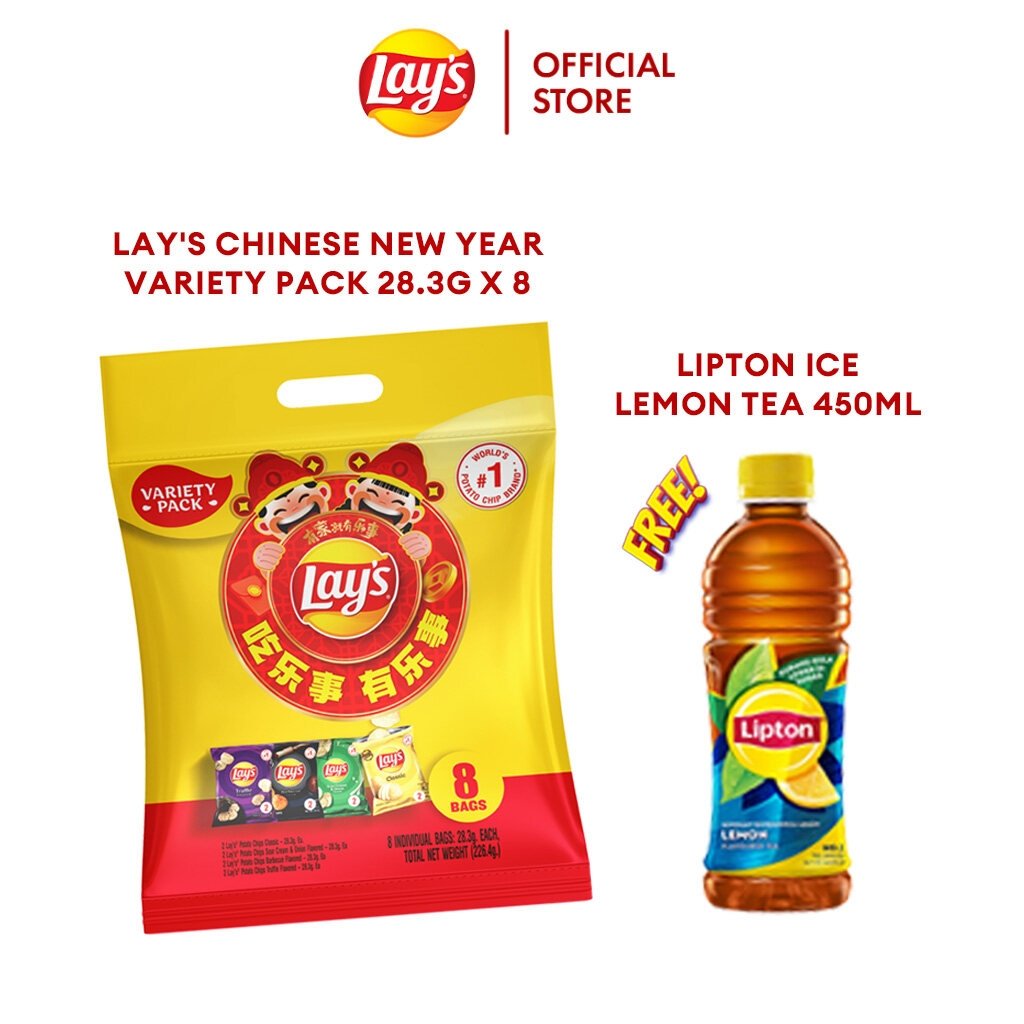 MalaysiaShopee_'s tweet photo. [CNY PACK] Lay's Variety Pack Lays Potato Chips 28.3g x 8 FOC Lipton Lemon Iced Tea 450ml https://t.co/L9L342wSoX
#lemontea #lipton #potatochip https://t.co/NDQJiATCu6