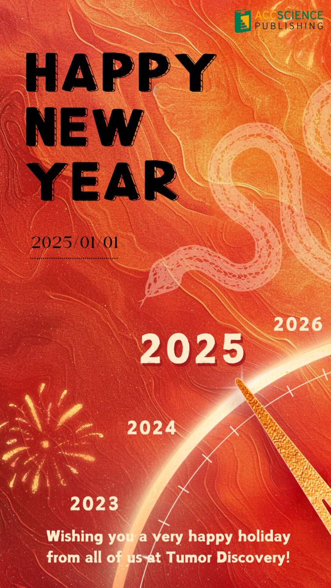 🥳🥳Season's greetings from all of us at Tumor Discovery! Wishing you a Happy New Year！