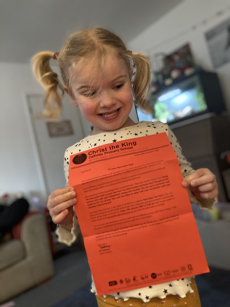 Norah was so excited to receive the red letter!! We are so proud of her 😊 Thanks so much <a href="/CTKliverpoolEY/">CTK EYFS</a> and <a href="/CTKLiverpool_HT/">Mr Delaney</a>