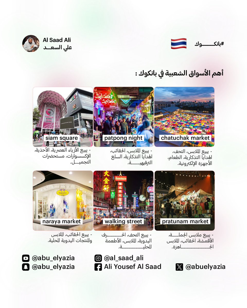 إذا ناوي تروح بانكوك - للتسوق - هذا الي بتحتاجه -١