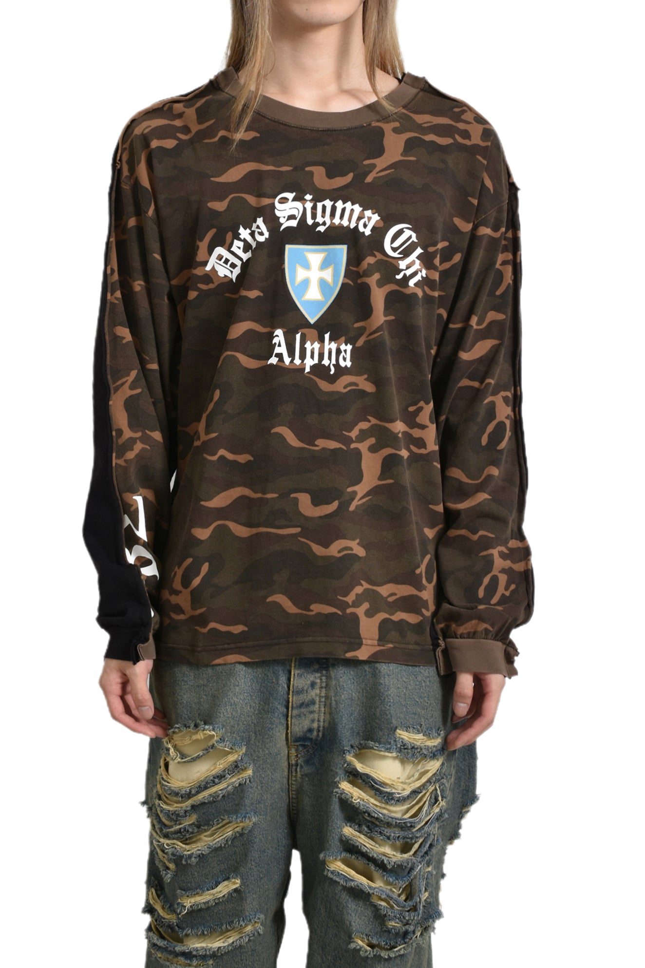 【SATIIIZ】Tokyo Camo Short Sleeve T-shirt Sujama Camo Shirt Women Men Oversized Maple Leaf T Shirts