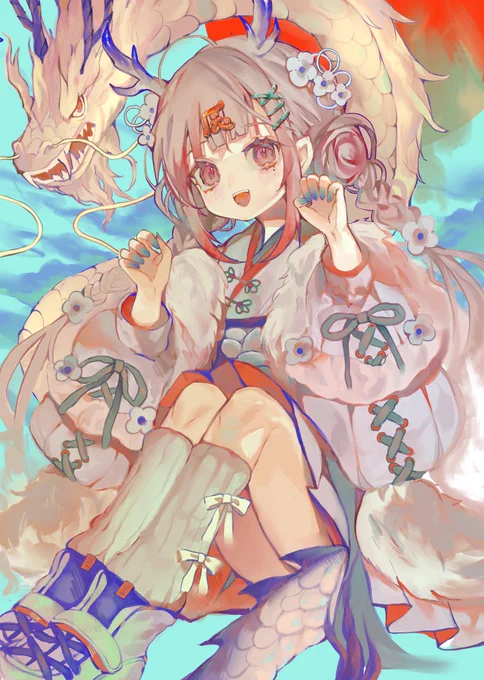今年もイラストを見ていただいてありがとうございました!2025年もぜひ見てやってください〜 #2024年自分が選ぶ今年の4枚 