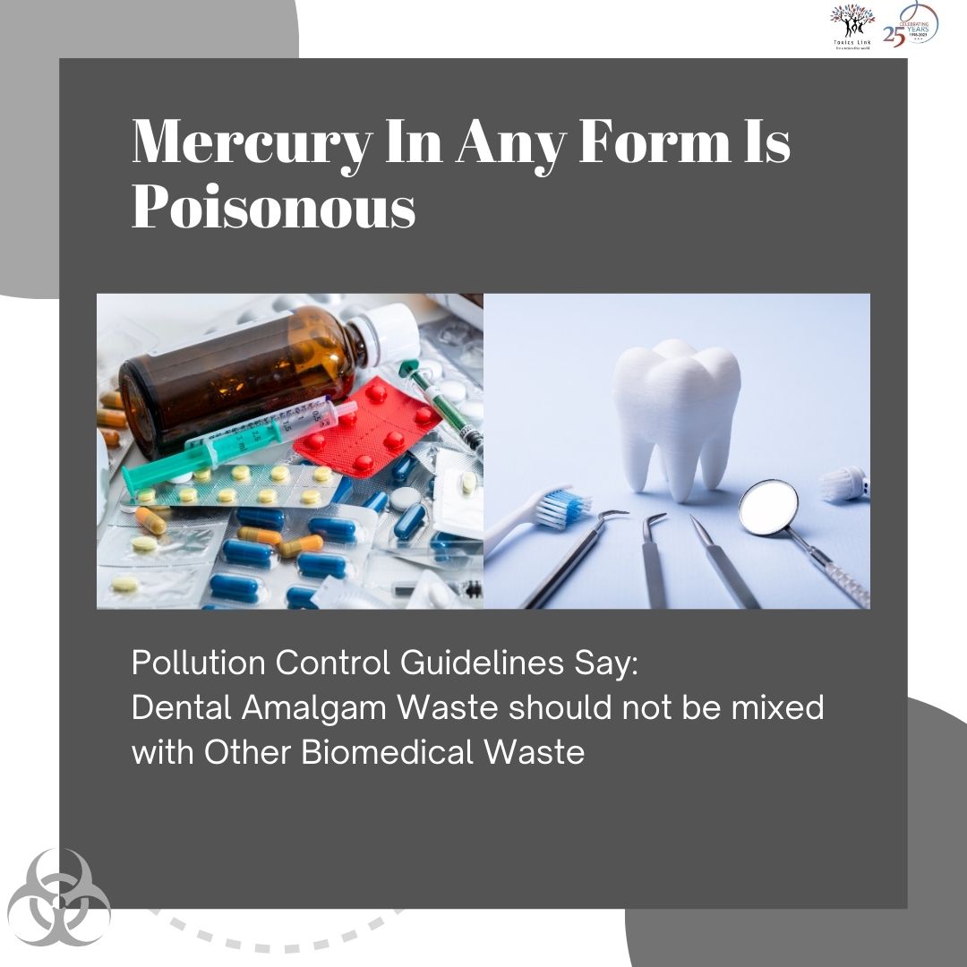 toxicslink's tweet image. #Toxicmercury is released into the environment throughout the lifecycle of dental amalgam. Management of amalgam waste is a costly affair Banning Mercury Use from Dentistry is the most effective solution

#mercuryamalgam #environment #dentistry #BanMercuryfromDentistry