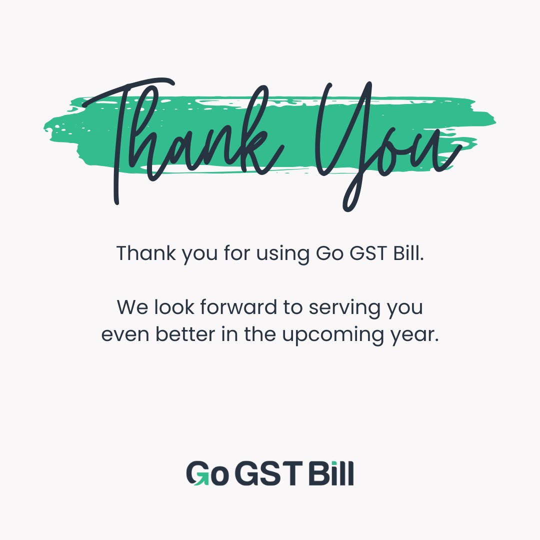 gogstbill's tweet photo. 2024 has been incredible, thanks to you! 🙏
Your support and trust in Go GST Bill have made 2024 unforgettable. Thank you for being with us every step of the way. 🙌
#GoGSTBill #GST #NewYear2025 #BusinessSuccess #InvoicingSimplified #SmallBusinessSupport https://t.co/560y6KlYy2