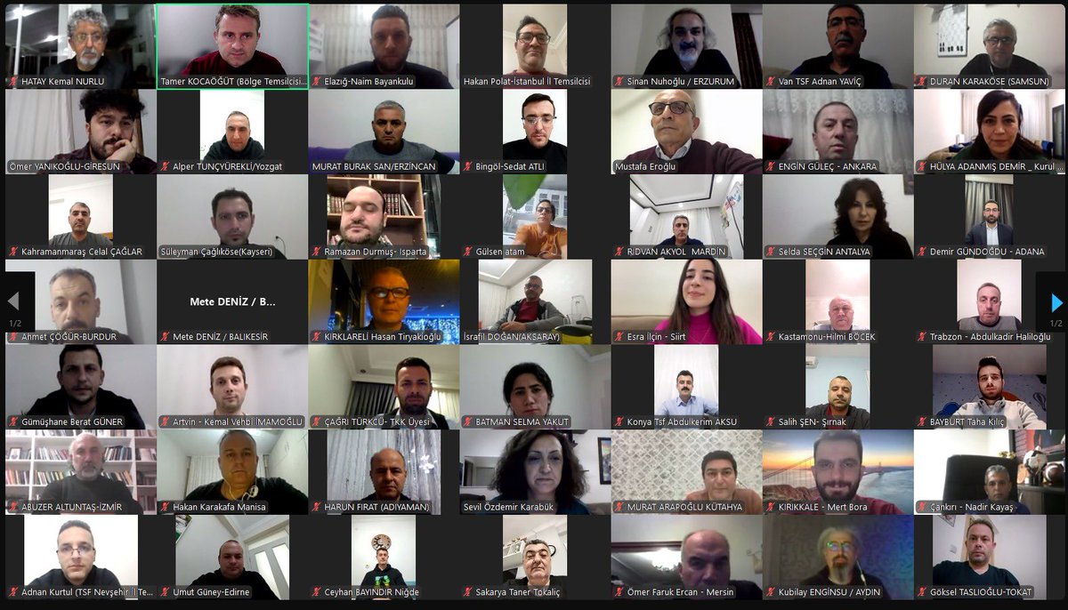 İl temsilcilerimizle online toplantıda bir araya geldik. Toplantıya Başkan Vekilimiz Ömer Asım Ötegen, Asbaşkanımız Turgay Seçkin Serpil, Temsilcilikler Koordinasyon Kurulu Başkanımız Mustafa Eroğlu, Genel Sekreterimiz Fırat Yalçın, bölge temsilcilerimiz, il temsilcilerimiz,