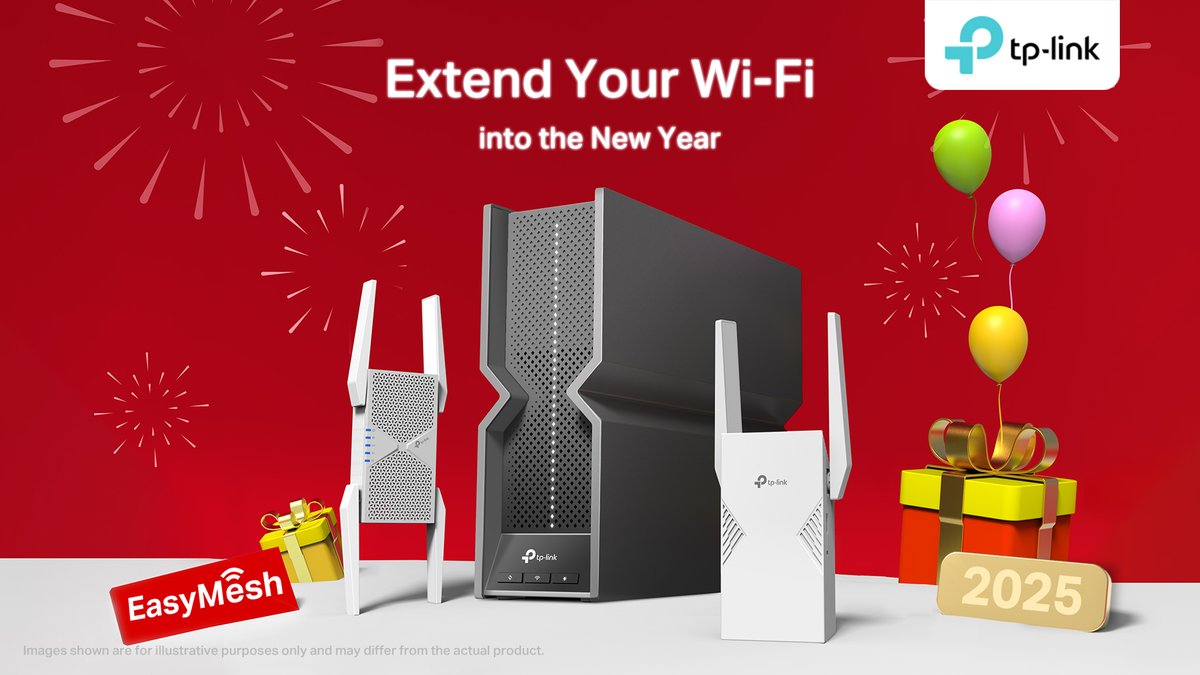 Cheers to 2025! Let TP-Link’s WiFi 7 ensure your home network is ready for all your digital aspirations in 2025. #TPLink #2025 #NewYear #WiFi7 #5G #Gaming